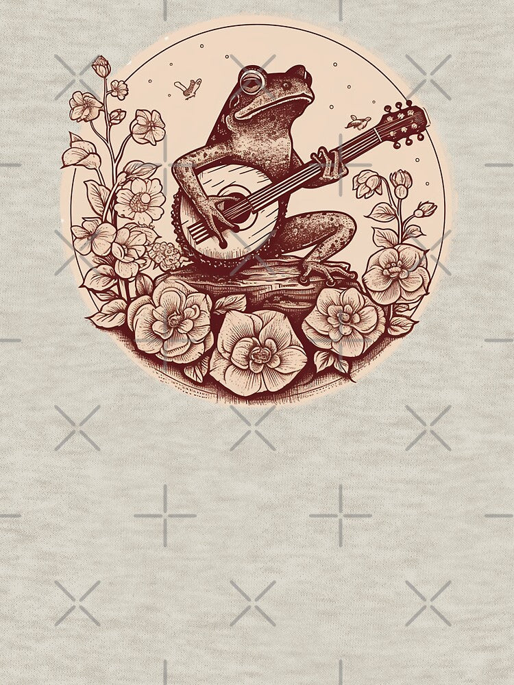 Vintage Cottagecore Frog Playing Guitar - Retro Cottage life Decor Scenery Marsh animal by Top Seller ⭐⭐⭐⭐⭐ 5/5... (Image 3)