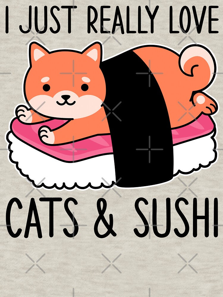 I Just Really Love Cats And Sushi by OnepixArt T-Shirts, Hoodie, Sweatshirt | BlankRebels.com (Image 3)