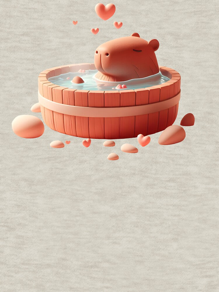 Self-Love Capybara Spa — Relaxing Minimalist Valentine's Art by purrsoul T-Shirts, Hoodie, Sweatshirt (Image 3)