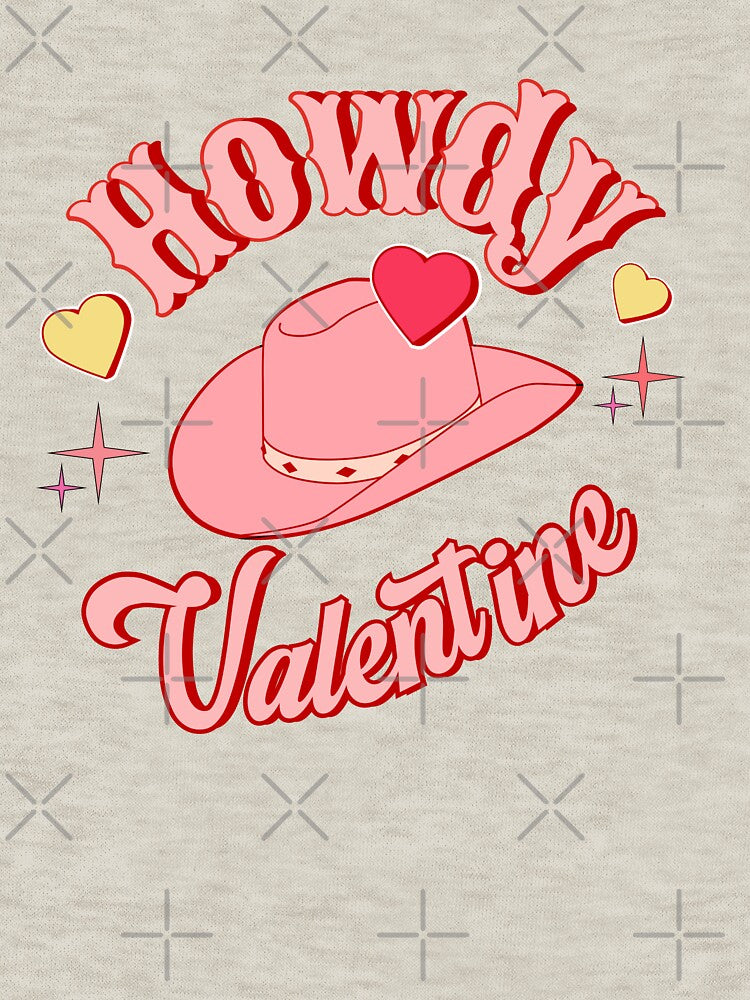 Howdy valentine cute retro vintage Valentine design by ArtfulGiftShop T-Shirts, Hoodie, Sweatshirt (Image 3)