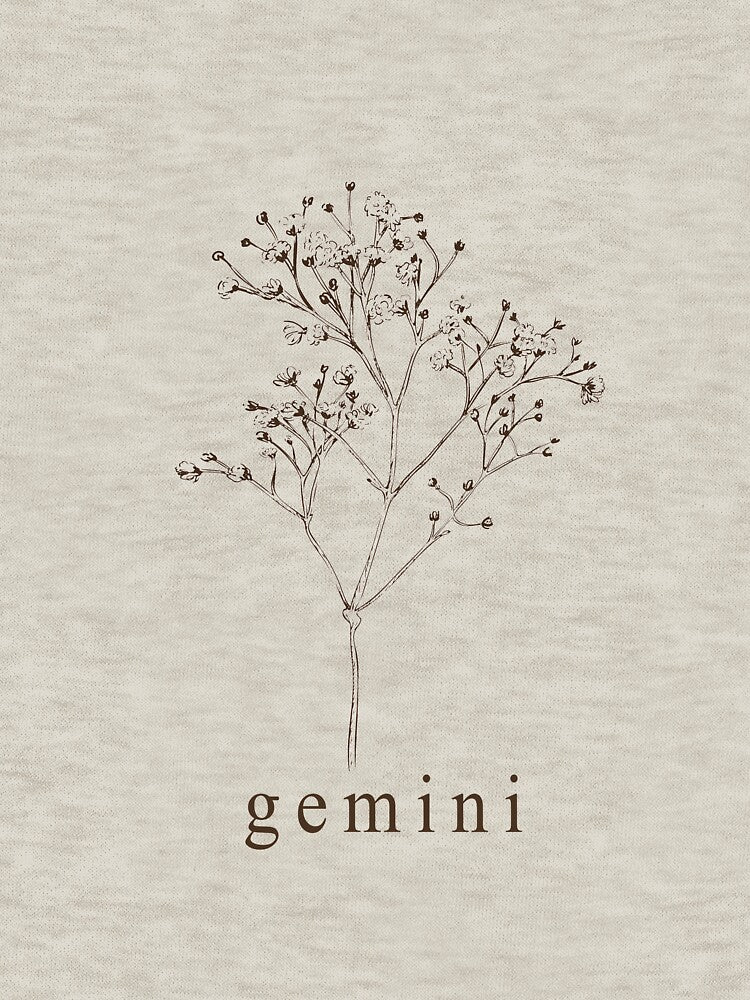 Gemini Botanical Zodiac by mandeegirl17 T-Shirts, Hoodie, Sweatshirt | BlankRebels.com (Image 3)