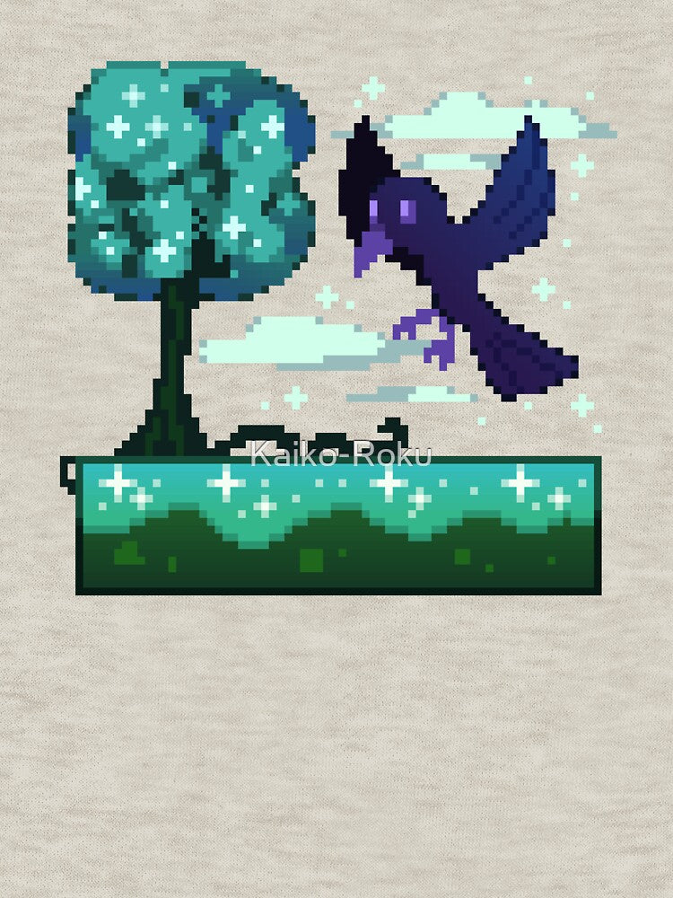 Pixel Art - Crow and Tree by Kaiko-Roku T-Shirts, Hoodie, Sweatshirt | BlankRebels.com (Image 3)