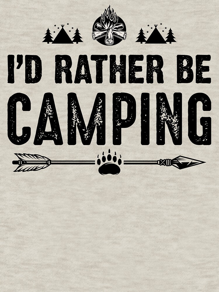 I'd rather be camping by iskapa T-Shirts, Hoodie, Sweatshirt | BlankRebels.com (Image 3)