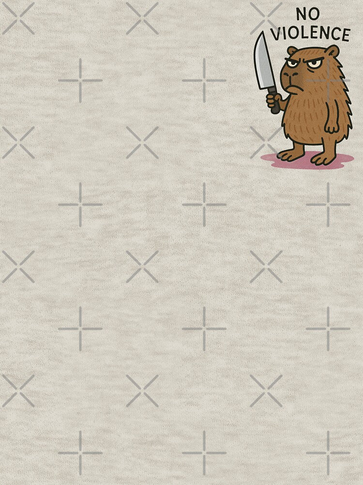 No Violence Capybara by RR-Arts T-Shirts, Hoodie, Sweatshirt | BlankRebels.com (Image 3)
