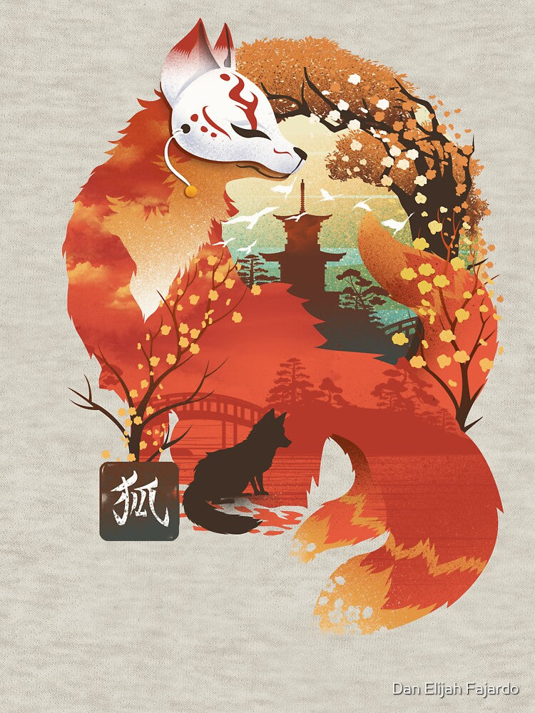 Kitsune Landscape by Dan Elijah Fajardo T-Shirts, Hoodie, Sweatshirt | BlankRebels.com (Image 3)