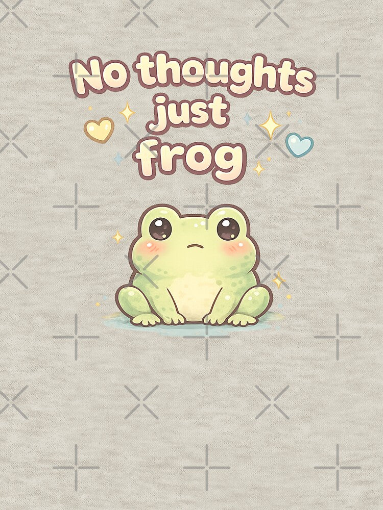 No Thoughts Just Frog – Funny Frog Meme Art by KyliesKanvas22 T-Shirts, Hoodie, Sweatshirt | BlankRebels.com (Image 3)