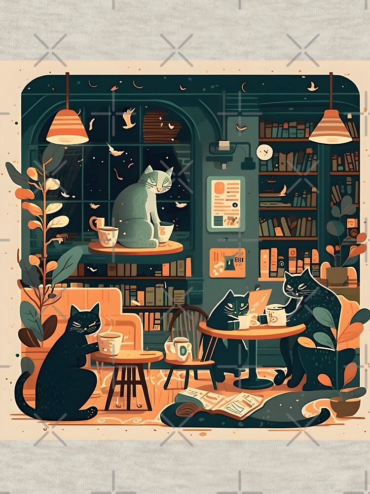 Cats Books Coffee - Perfect Day by AIisnow T-Shirts, Hoodie, Sweatshirt | BlankRebels.com (Image 3)