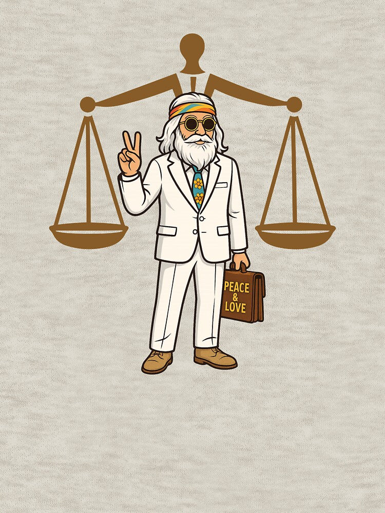 Elderly White Hippie Lawyer – Peace Love Legal Humor T-Shirts, Hoodie, Sweatshirt