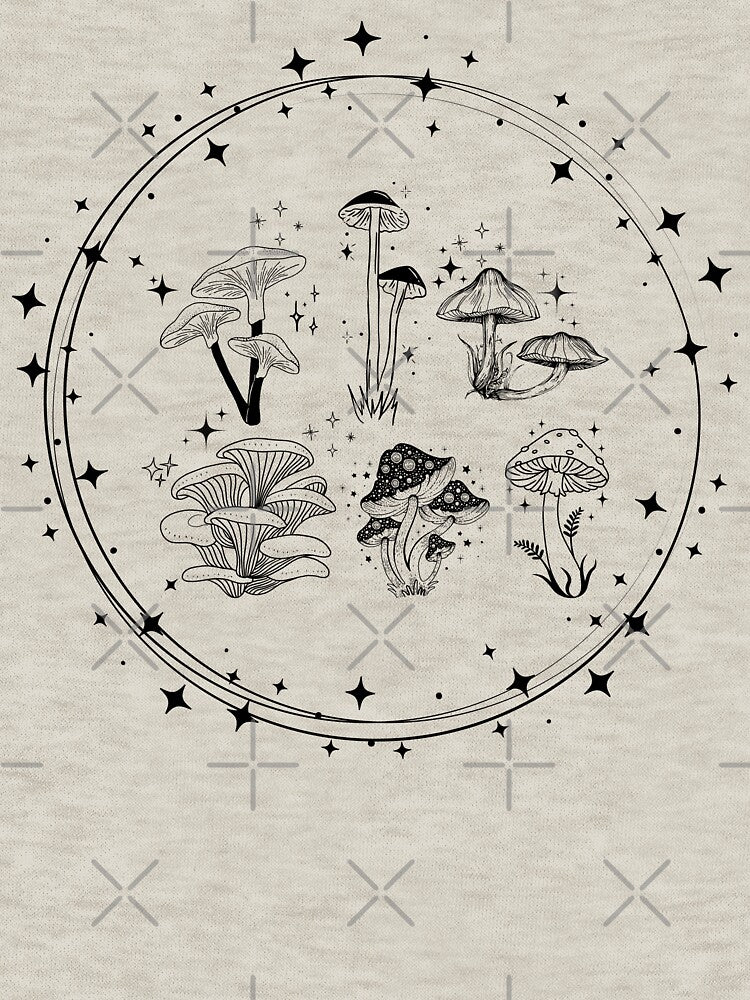 Aesthetic Mushrooms by Wiss2Arts T-Shirts, Hoodie, Sweatshirt | BlankRebels.com (Image 3)