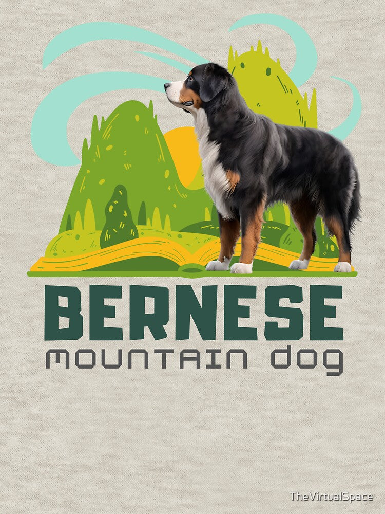 Bernese Mountain Dog Gifts Retro Dog Lovers Presents by TheVirtualSpace T-Shirts, Hoodie, Sweatshirt (Image 3)