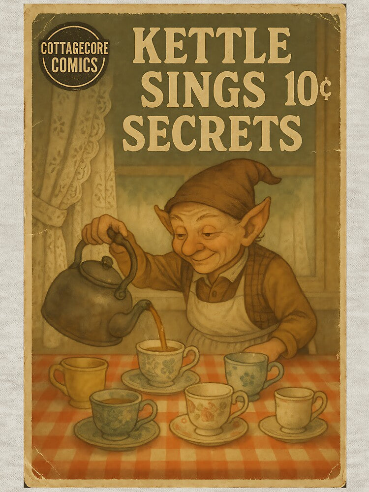 Whimsical Cottagecore Art: Kettle sings secrets by bapupa T-Shirts, Hoodie, Sweatshirt | BlankRebels.com (Image 3)