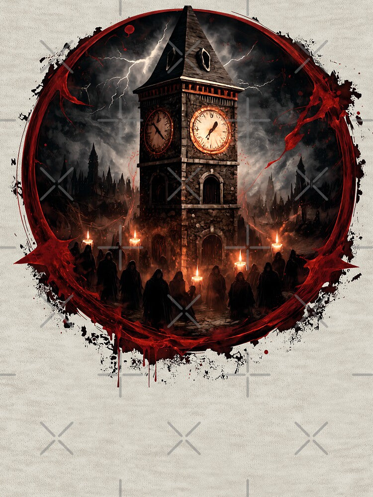 BOTC - A Blood splattered clocktower - Midnight Verdict by creative-cub T-Shirts, Hoodie, Sweatshirt (Image 3)