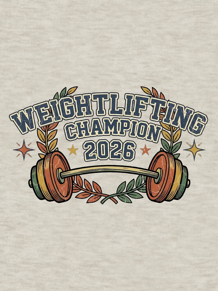 Vintage Weightlifting Champion 2026 – Retro Gym Fitness Barbell by Dezyra Clothing