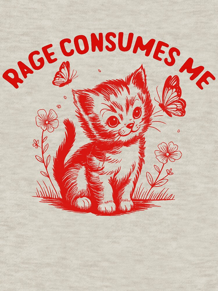 Rage-Consumes Me-Cat Flower-Cute Kitty-Cat Meme by jolihanot T-Shirts, Hoodie, Sweatshirt | BlankRebels.com (Image 3)
