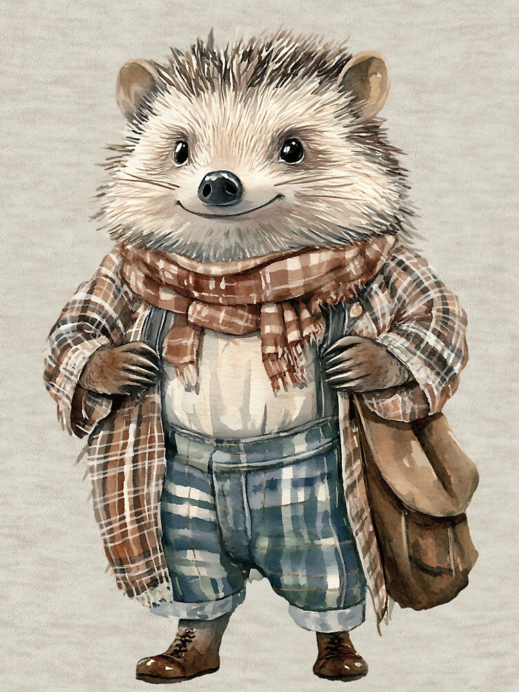 Rustic Cottagecore Hedgehog by bapupa T-Shirts, Hoodie, Sweatshirt | BlankRebels.com (Image 3)