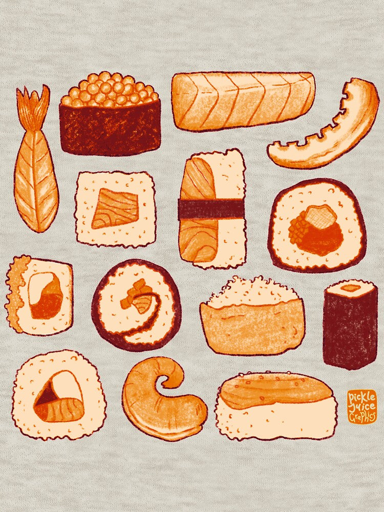 Classic and fun Sushi layout design by Picklejuiceshop T-Shirts, Hoodie, Sweatshirt | BlankRebels.com (Image 3)
