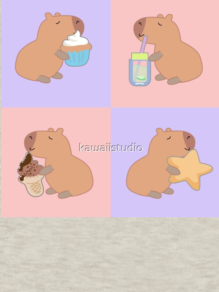 Capybara Pattern by kawaiistudio T-Shirts, Hoodie, Sweatshirt | BlankRebels.com (Image 3)