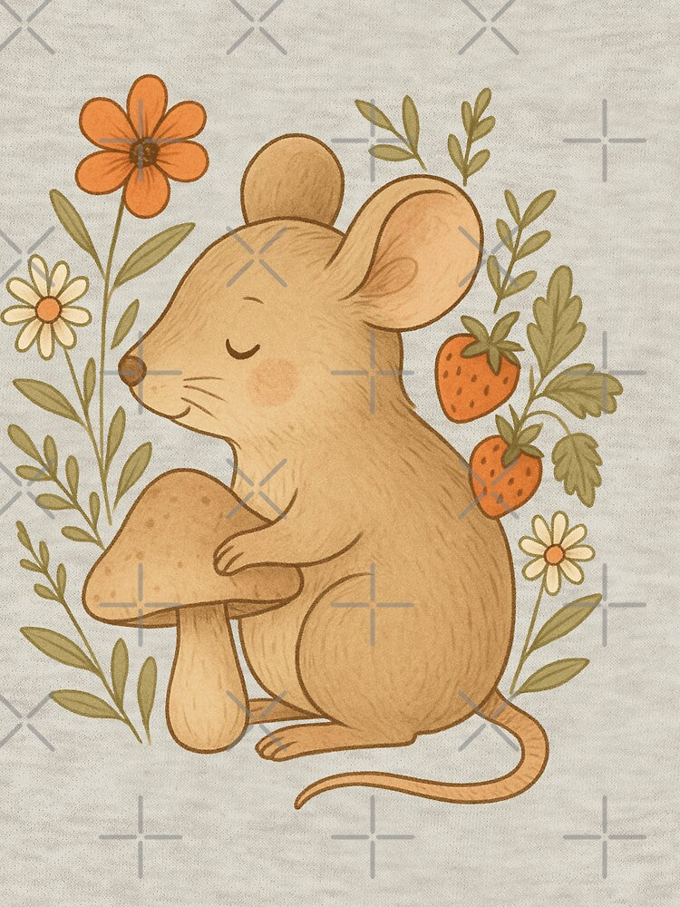Cottagecore Mouse With Mushroom by johndesignwaves T-Shirts, Hoodie, Sweatshirt | BlankRebels.com (Image 3)