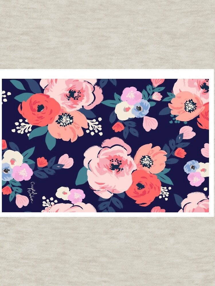 Navy Pastel Roses| Perfect Gift by lucidama T-Shirts, Hoodie, Sweatshirt | BlankRebels.com (Image 3)