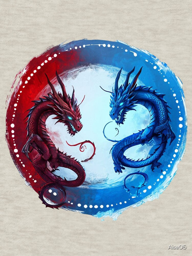 Red And Blue Dragons by Aise06 T-Shirts, Hoodie, Sweatshirt | BlankRebels.com (Image 3)
