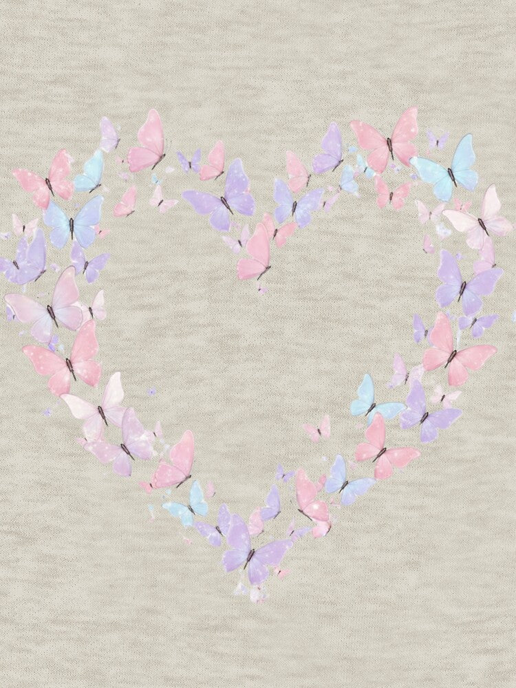 Pastel Butterfly Heart Coquette Art by MonaRose_Art T-Shirts, Hoodie, Sweatshirt | BlankRebels.com (Image 3)