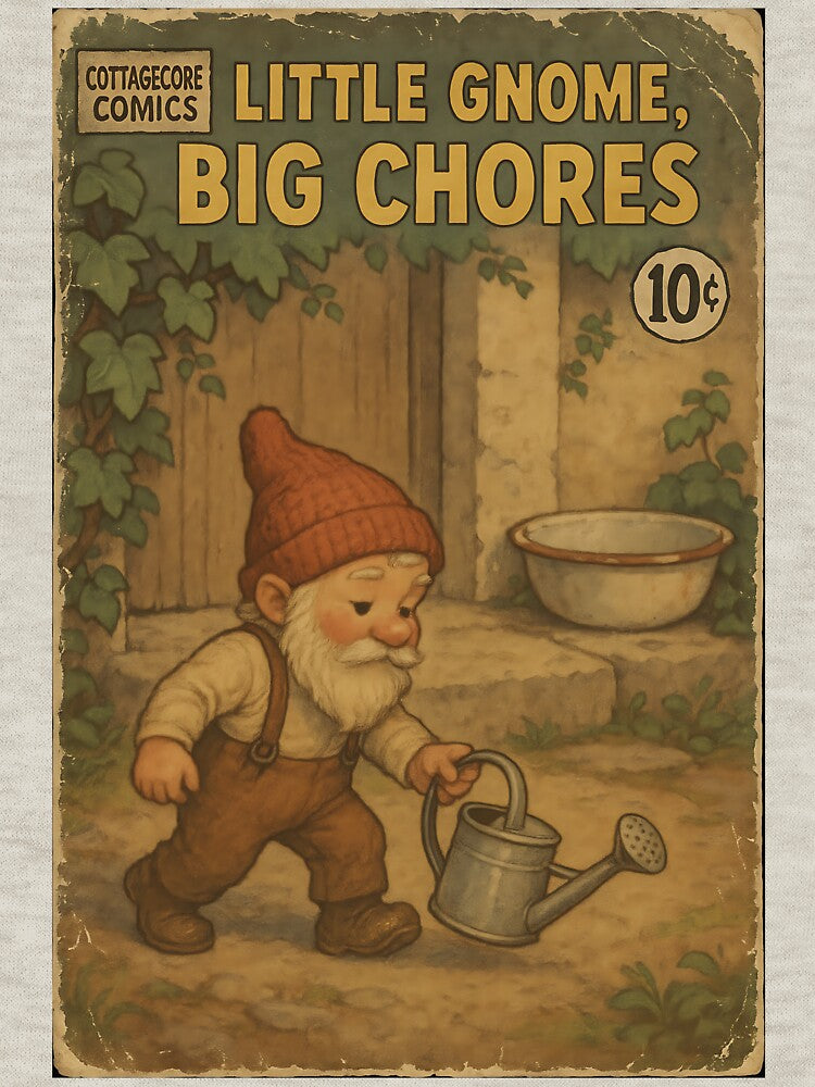 Nostalgic Cottagecore: Little gnome, big chores by bapupa T-Shirts, Hoodie, Sweatshirt | BlankRebels.com (Image 3)