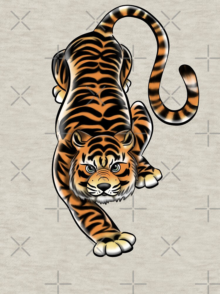 Tattoo style tiger by Manxcraft T-Shirts, Hoodie, Sweatshirt | BlankRebels.com (Image 3)