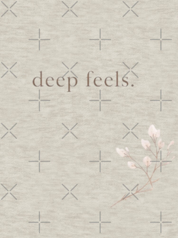 Deep Feels Minimal Aesthetic Typography Design by Sanika arts T-Shirts, Hoodie, Sweatshirt | BlankRebels.com (Image 3)