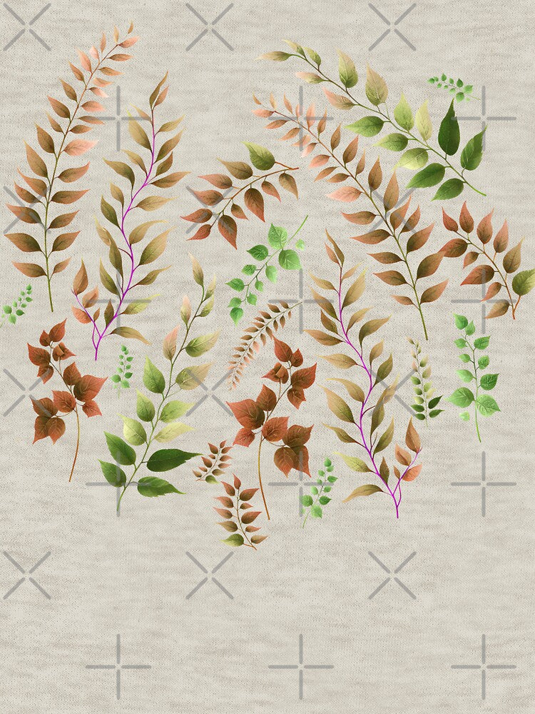 Greenery Botanical Print Brown and Green by SilverPegasus T-Shirts, Hoodie, Sweatshirt | BlankRebels.com (Image 3)