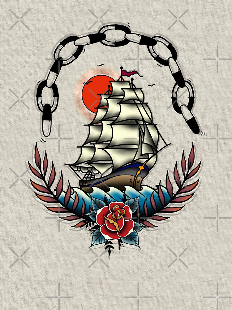 Old school ship by SoulArtLove T-Shirts, Hoodie, Sweatshirt | BlankRebels.com (Image 3)
