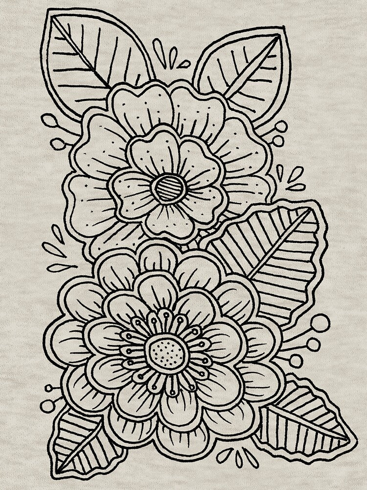 Flower Doodle by OakandtheIvy T-Shirts, Hoodie, Sweatshirt | BlankRebels.com (Image 3)