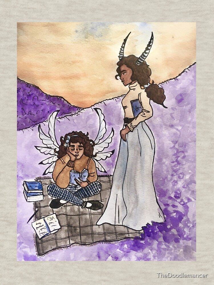 Dark and Light Academia: Angel and Devil Girls by TheDoodlemancer T-Shirts, Hoodie, Sweatshirt | BlankRebels.com (Image 3)