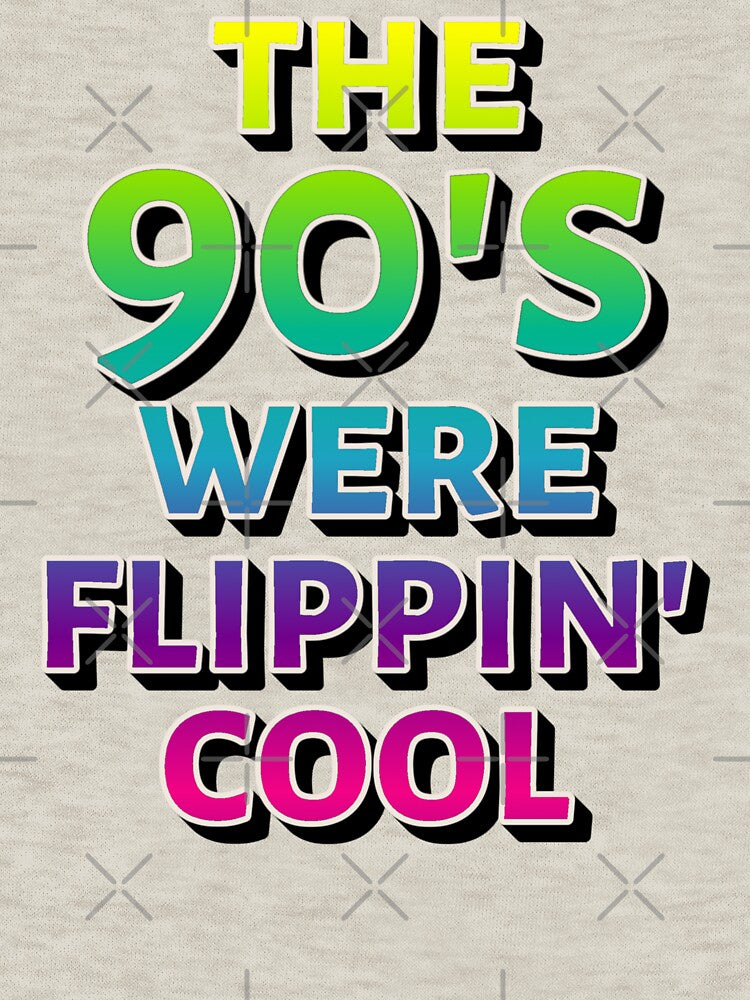 The 90's Were Flippin' Cool, Ombre Pastel Retro Style Design by TrulyEpoque T-Shirts, Hoodie, Sweatshirt (Image 3)