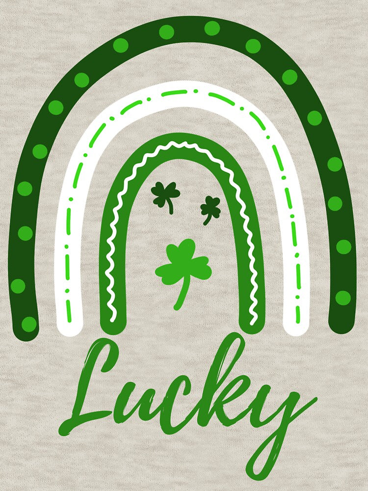 St. Patrick's Day Rainbow Shamrock T-Shirt for Women and Girls (Image 3)