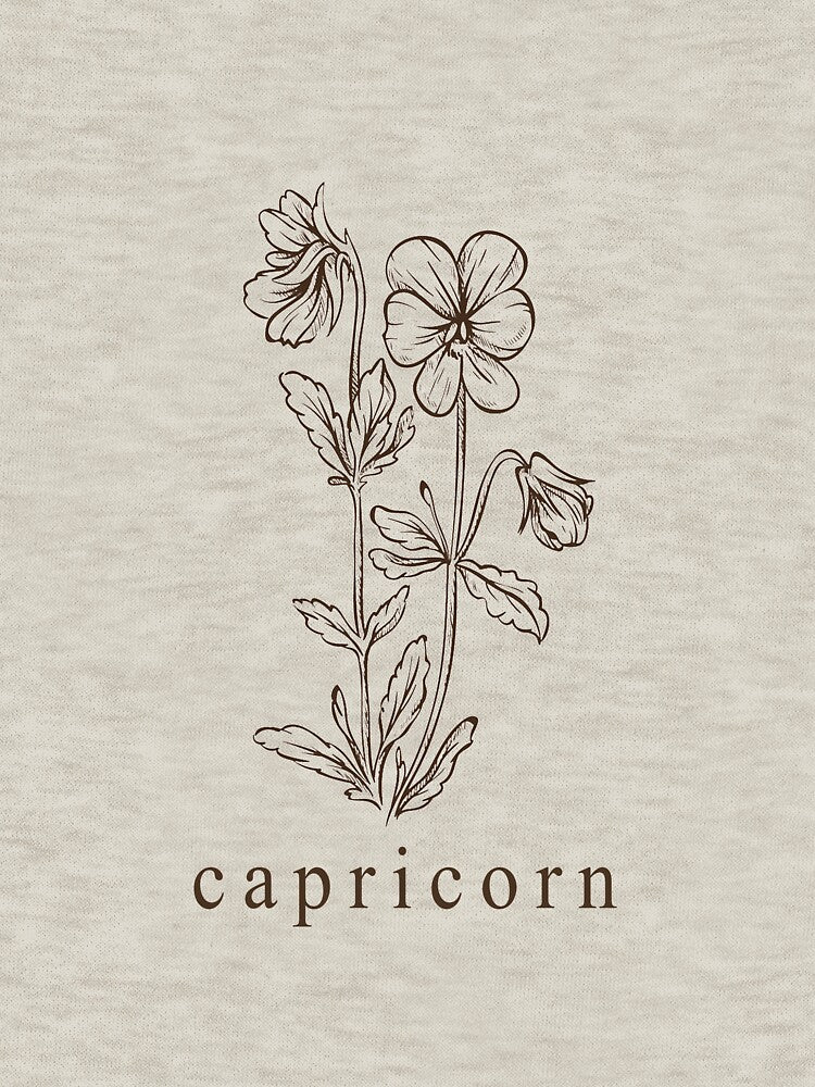 Capricorn Botanical Zodiac by mandeegirl17 T-Shirts, Hoodie, Sweatshirt | BlankRebels.com (Image 3)