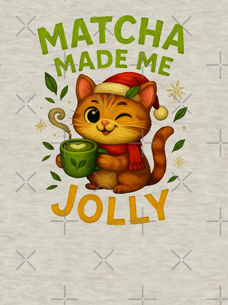 Matcha Made Me Jolly Cat by Liv Solara T-Shirts, Hoodie, Sweatshirt | BlankRebels.com (Image 3)