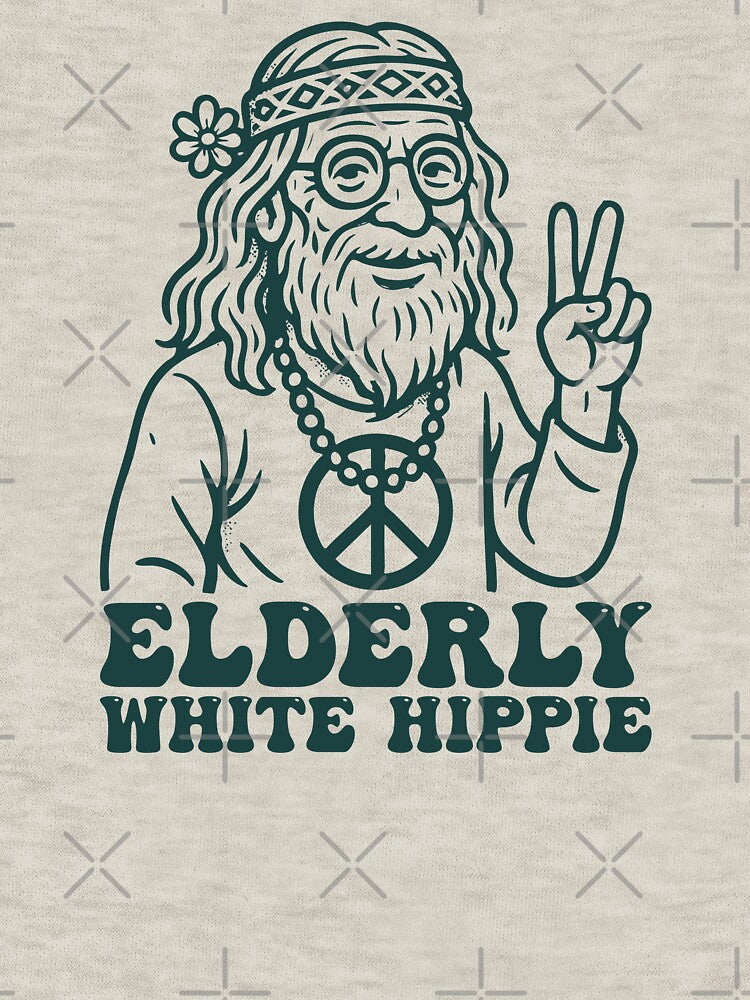 Elderly White Hippie Retro Vintage Funny by Maxwell05 T-Shirts, Hoodie, Sweatshirt | BlankRebels.com (Image 3)