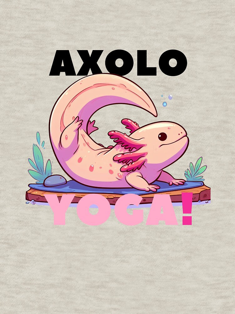 Cute colorful Axolotl doing yoga on water surface by Mr Pyuku T-Shirts, Hoodie, Sweatshirt | BlankRebels.com (Image 3)