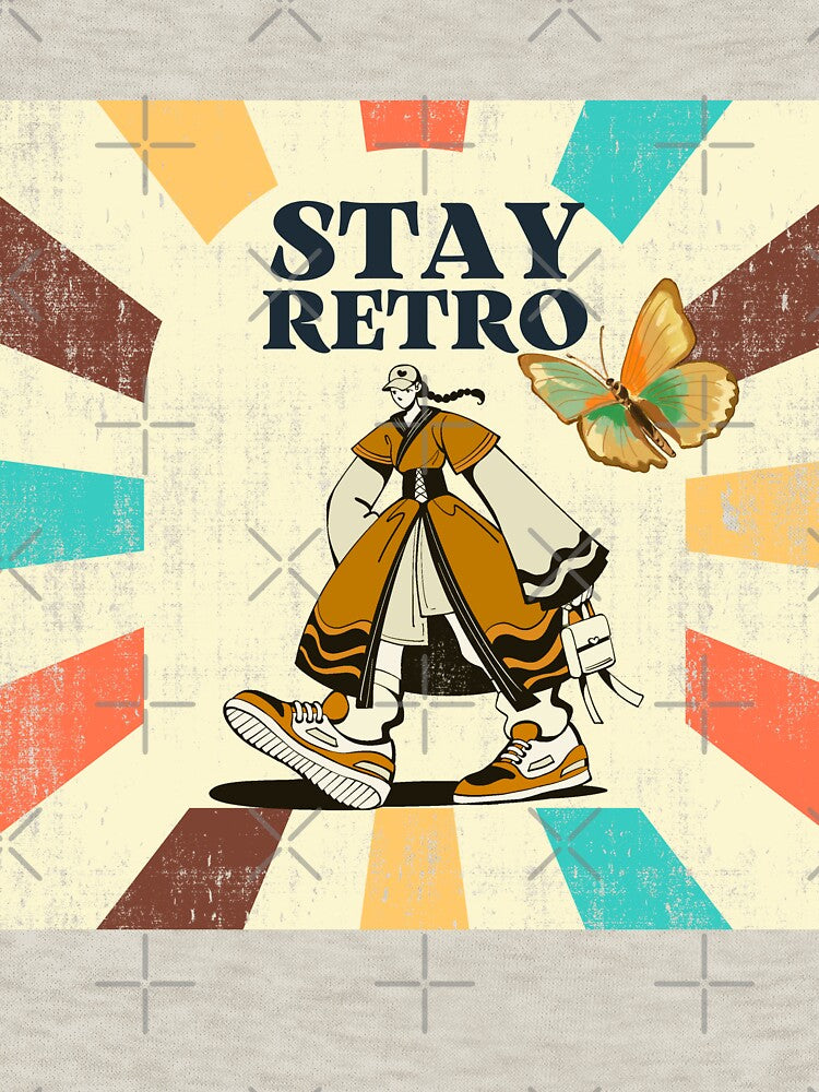 Stay Retro – Vintage Fashion Illustration by NadiTrends T-Shirts, Hoodie, Sweatshirt | BlankRebels.com (Image 3)