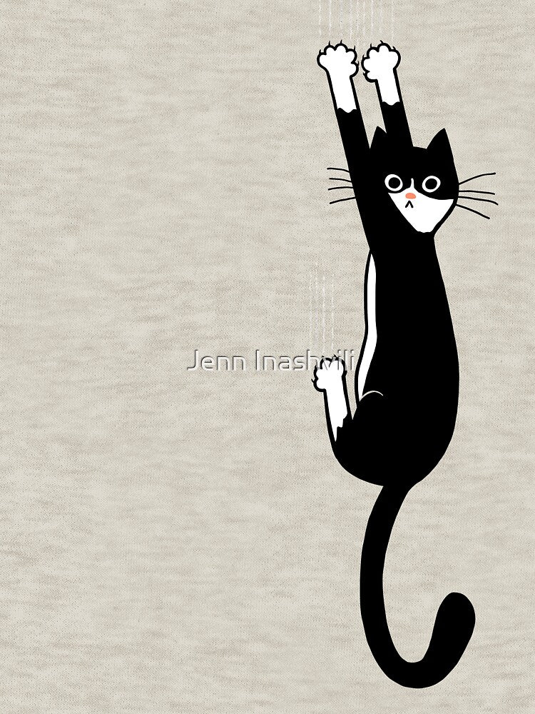 Black White Cat Hanging Funny Tuxedo Cat T-Shirts, Hoodie, Sweatshirt