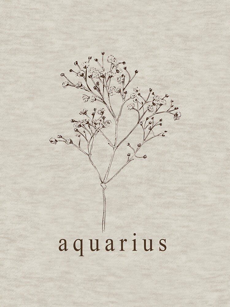 Aquarius Botanical Zodiac by mandeegirl17 T-Shirts, Hoodie, Sweatshirt | BlankRebels.com (Image 3)