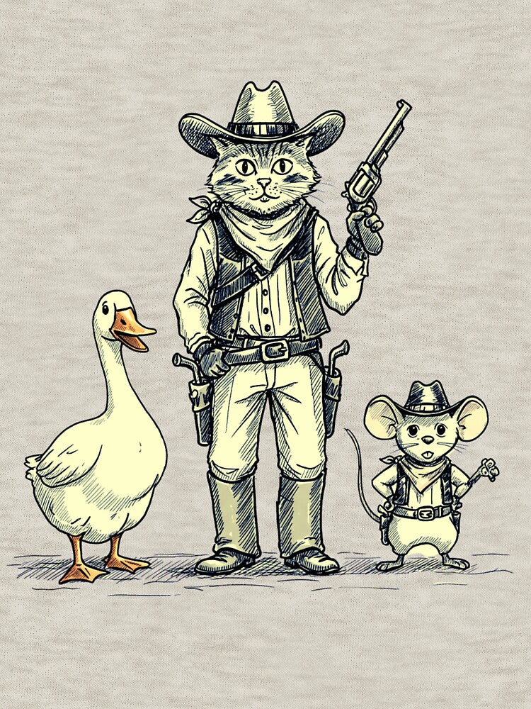 Meowdy Partner – Funny Cowboy Cat Mouse Vintage Western T-Shirts, Hoodie, Sweatshirt