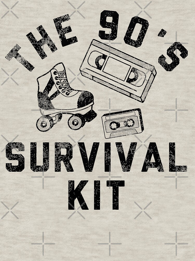 Funny 90s Survival Kit Sarcastic Retro Graphic Design for Ladies, Teenagers by Creatiforge T-Shirts, Hoodie,... (Image 3)