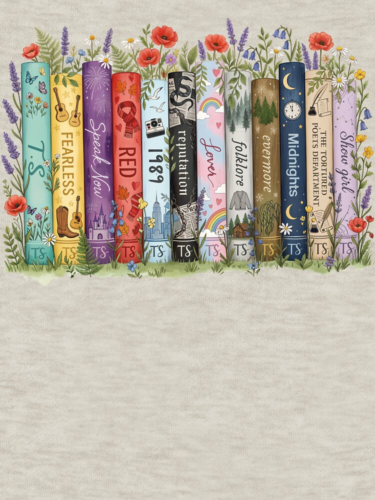 Vintage Albums as Books Floral Aesthetic Swiftie Eras Inspired Fan Art Classic T-Shirt by FishandFolie Hoodie,... (Image 3)