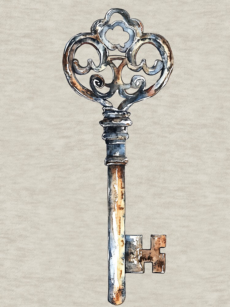 Dark Academia Aesthetic Skeleton Key by bapupa T-Shirts, Hoodie, Sweatshirt | BlankRebels.com (Image 3)