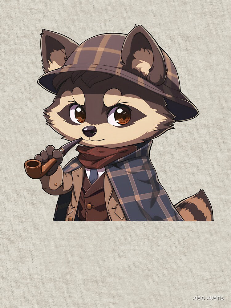 Cartoon  Sherlock Holmes Raccoon by xiao xuans T-Shirts, Hoodie, Sweatshirt | BlankRebels.com (Image 3)