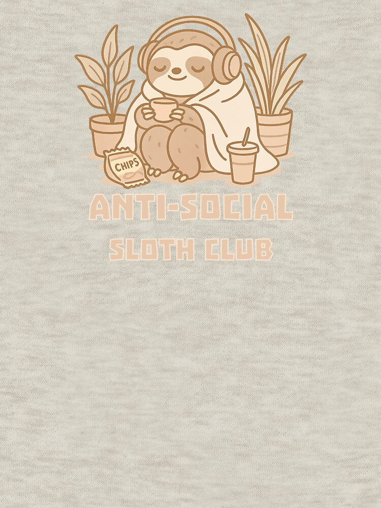 Anti-social Sloth Club by Uniwear-Street T-Shirts, Hoodie, Sweatshirt | BlankRebels.com (Image 3)