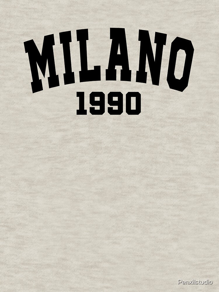 Milano 1990 Sweatshirt Text Black by Penxilstudio