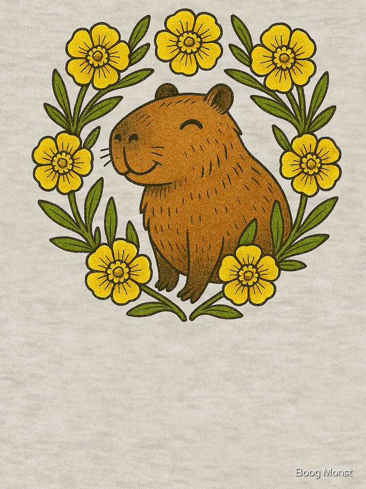 Happy Capybara by Boog Monst T-Shirts, Hoodie, Sweatshirt | BlankRebels.com (Image 3)