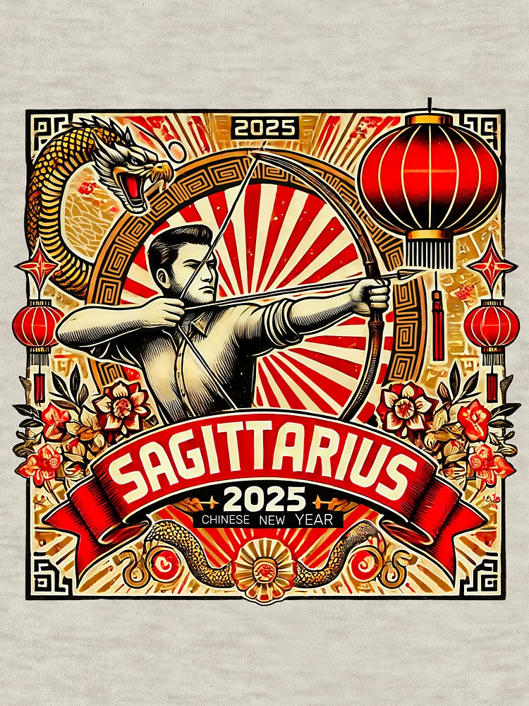 Sagittarius Retro Chinese New Year Design by Sototos® ⭐⭐⭐⭐⭐ T-Shirts, Hoodie, Sweatshirt | BlankRebels.com (Image 3)